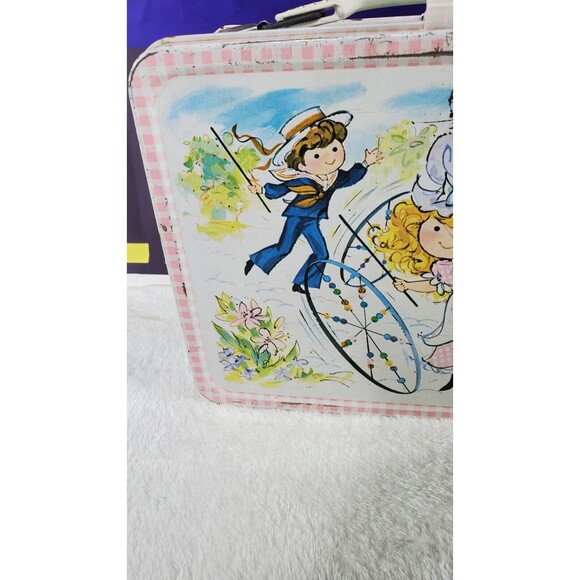 Original Vintage 1974 Polly Pal Classic Character Metal Lunch Box with Thermos - Picture 2 of 16